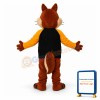 Smiling Red Squirrel Mascot Animal Fancy Dress Costume