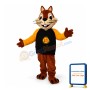 Smiling Red Squirrel Mascot Animal Fancy Dress Costume