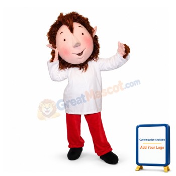 Elf Boy With Red Hair Mascot Costume