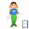 Girl With Two Braids Mascot Adult Costume