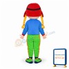 Girl With Two Braids Mascot Adult Costume