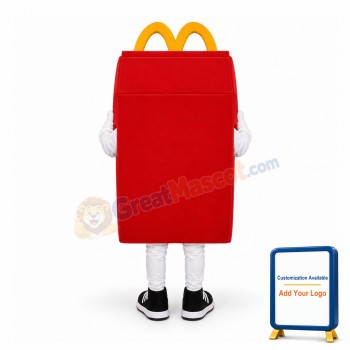 Cartoon Red Box Mascot Adult Costume