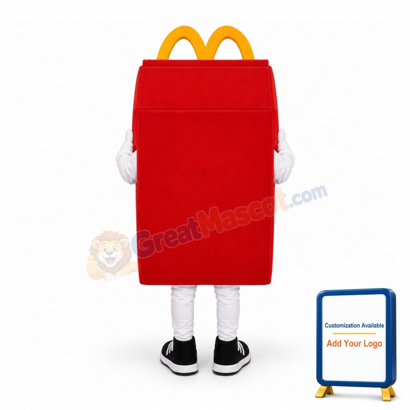Cartoon Red Box Mascot Adult Costume