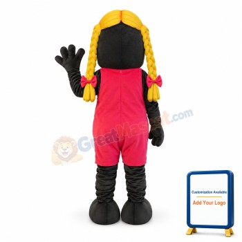 Black Bear With Braids Mascot Adult Costume