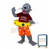 Sea Lion Wearing Swimming Ring Mascot Adult Costume