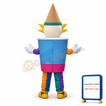 Cartoon Clown Ice Cream Mascot Adult Costume