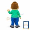 Boy With Glasses Mascot Adult Costume