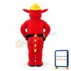 Red Eagle With A Yellow Hard Hat And A Hammer Mascot Adult Costume