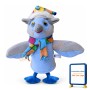 Khaki & White Owl Wearing Scarf Mascot Adult Costume