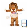 Adult Plush Brown Lion Mascot Costume