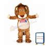 Adult Plush Brown Lion Mascot Costume