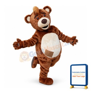 Adult Plush Brown Pocket Teddy Bear Mascot Costume