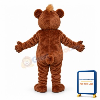 Adult Plush Brown Pocket Teddy Bear Mascot Costume