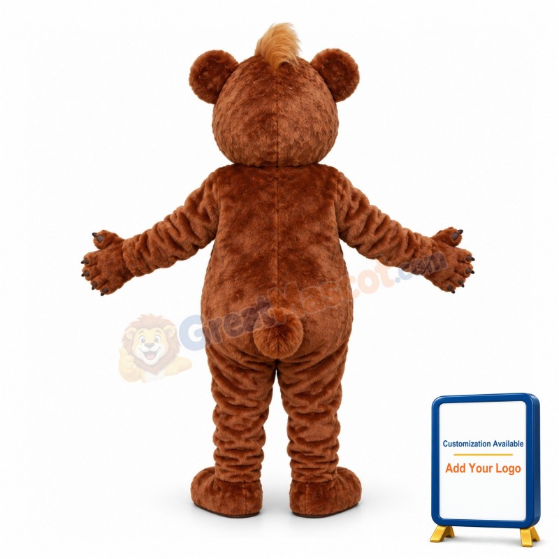 Adult Plush Brown Pocket Teddy Bear Mascot Costume