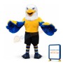 Adult Plush Blue & Yellow Eagle Mascot Adult Costume