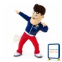 Big Face Man In Sportswear Mascot Costume