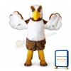 Brown & White Eagle Mascot Adult Costume