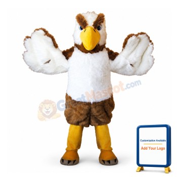 Brown & White Eagle Mascot Adult Costume