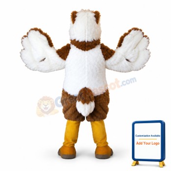 Brown & White Eagle Mascot Adult Costume
