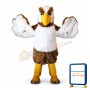 Brown & White Eagle Mascot Adult Costume