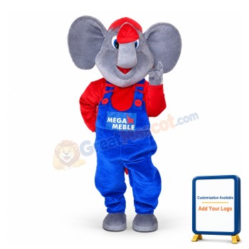 Adult Size Elephant Mascot Animal Fancy Dress Costume