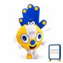 Giant Purple Hand & Yellow Football Mascot Adult Costume