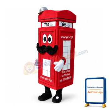 Advertising Yes-t Telephone Booth Lightweight Mascot Costume