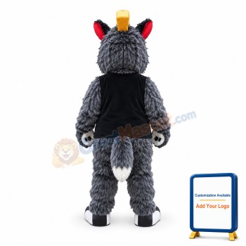 Adult Plush Gray Bear Mascot Adult Costume