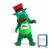 Advertising Green Dragon Mascot Costume