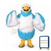 Adult Plush White & Blue Eagle Mascot Costume