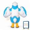 Adult Plush White & Blue Eagle Mascot Costume