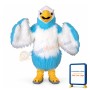 Adult Plush White & Blue Eagle Mascot Costume