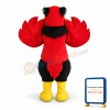 Adult Plush Red & Black Eagle Mascot Costume