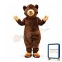 Friendly Adult Plush Brown Bear Mascot Costume