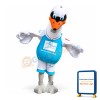 Adult White & Blue Swan Mascot Costume