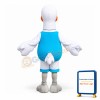 Adult White & Blue Swan Mascot Costume
