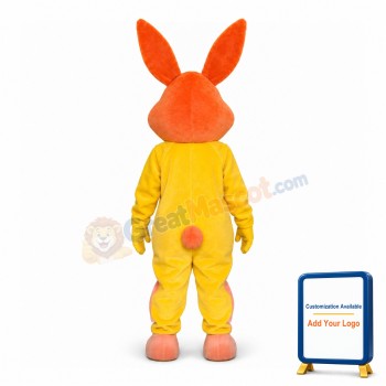 Orange & Yellow Rabbit With Carrot Mascot Costume