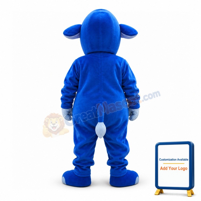 Adult Blue Cattle Mascot Costume