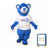 Adult Cartoon Blue Bear Mascot Costume