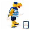 Adult Plush Blue & Yellow Eagle Mascot Costume