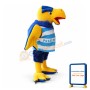 Adult Plush Blue & Yellow Eagle Mascot Costume