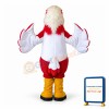 Adult Plush Red & White Eagle Mascot Costume