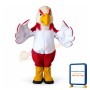 Adult Plush Red & White Eagle Mascot Costume