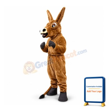 Adult Plush Brown Donkey Mascot Costume