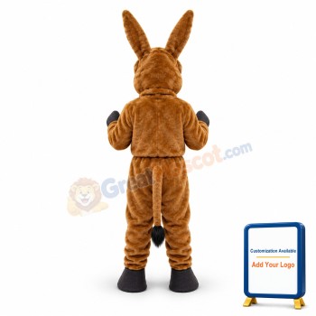 Adult Plush Brown Donkey Mascot Costume