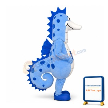 MOSiRuGdańsk the Blue Seahorse Mascot Costume