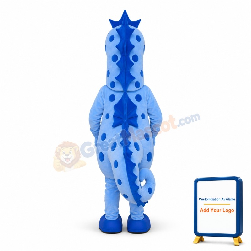 MOSiRuGdańsk the Blue Seahorse Mascot Costume