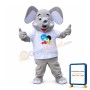 Friendly Grey Bull Elephant Mascot Adult Costume