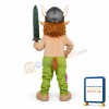 Viking With A Sword Mascot Costume
