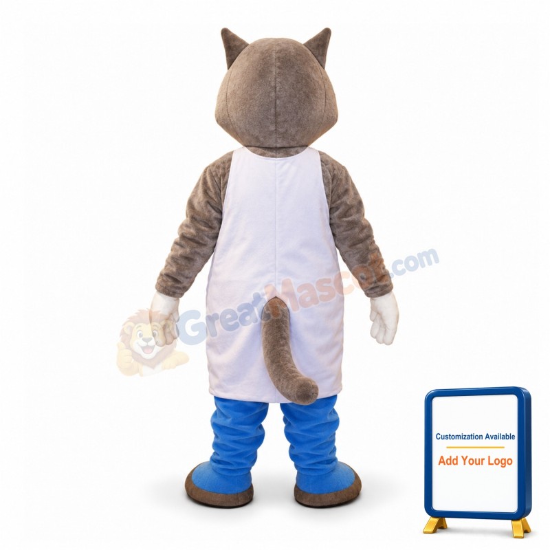 Brown Cat Mascot Adult Costume